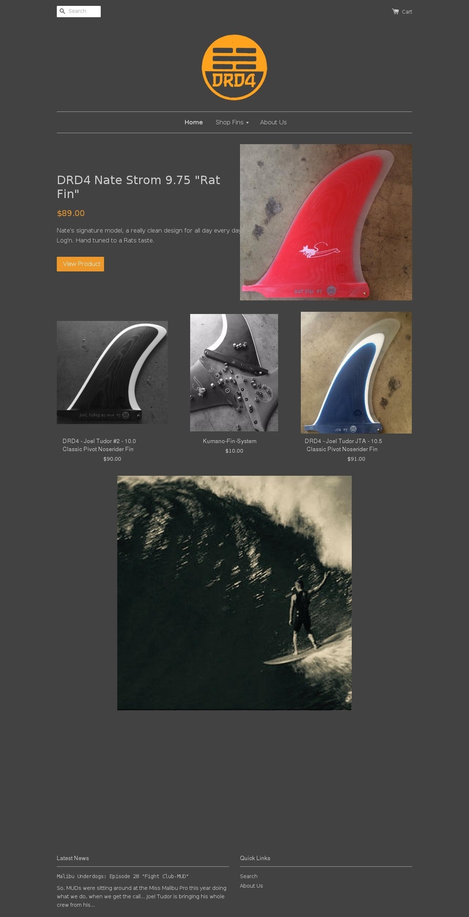 Live Shopify theme site example drd4fins.com