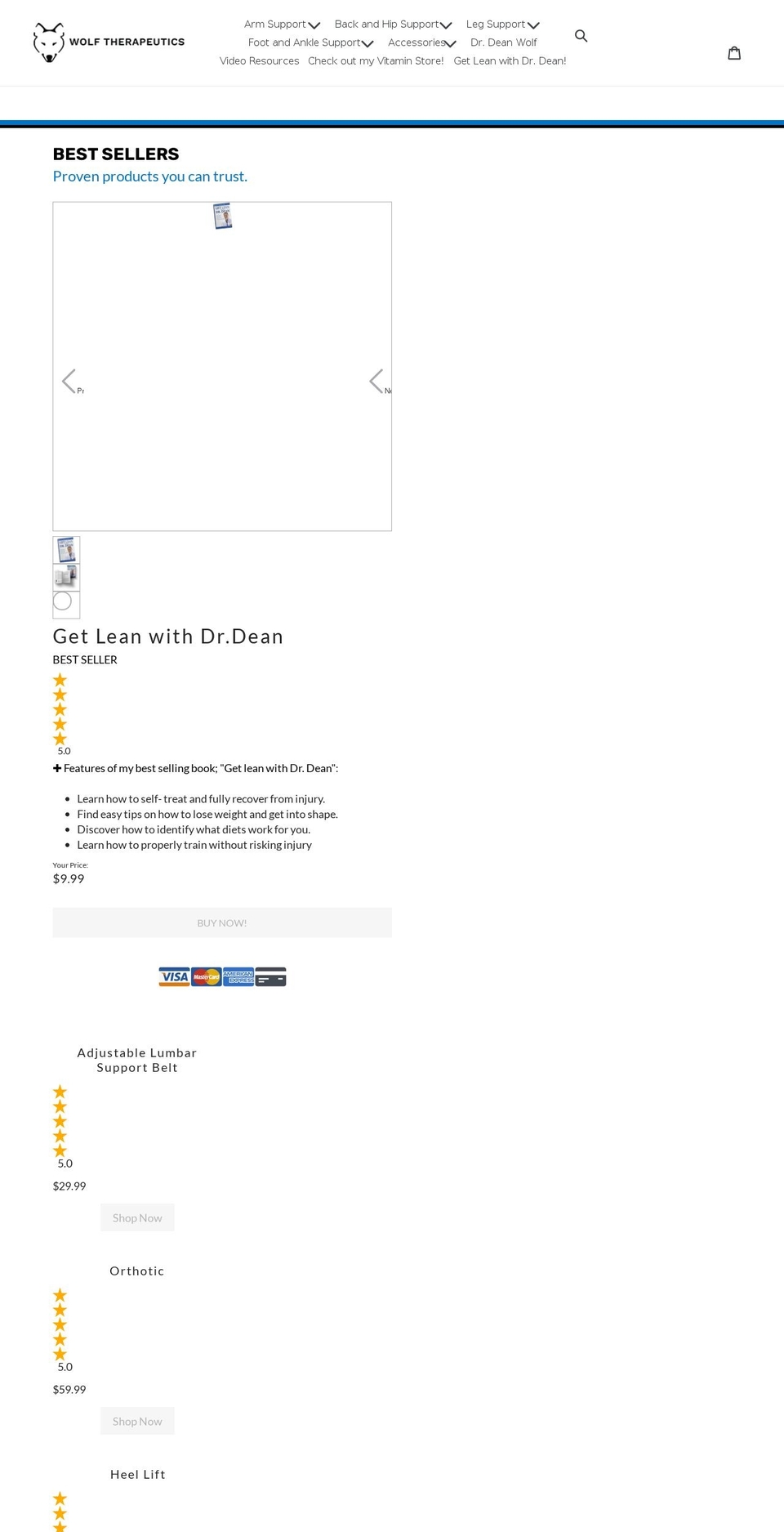 drdeanwolf.com shopify website screenshot