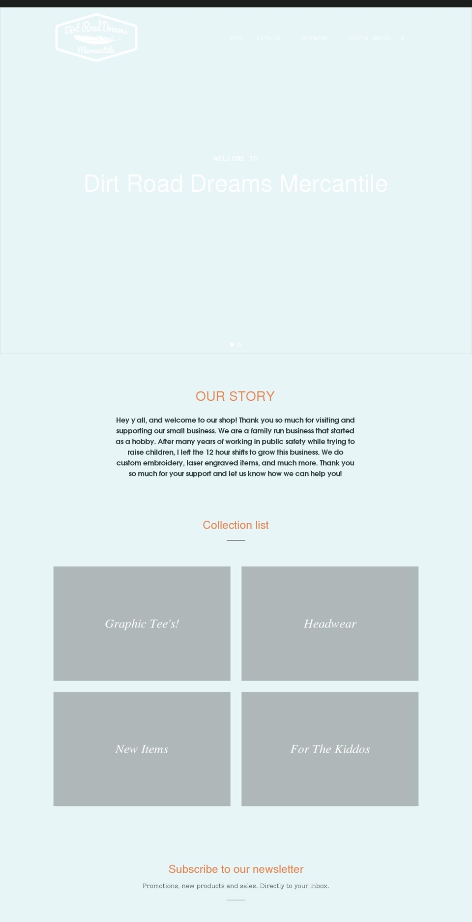 drdmercantile.com shopify website screenshot