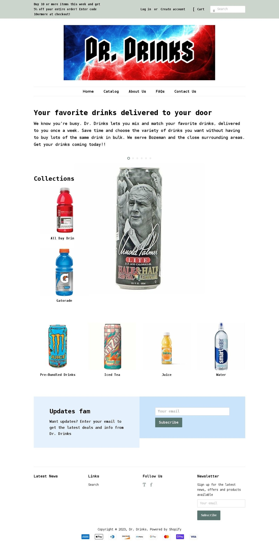 drdrinksusa.com shopify website screenshot