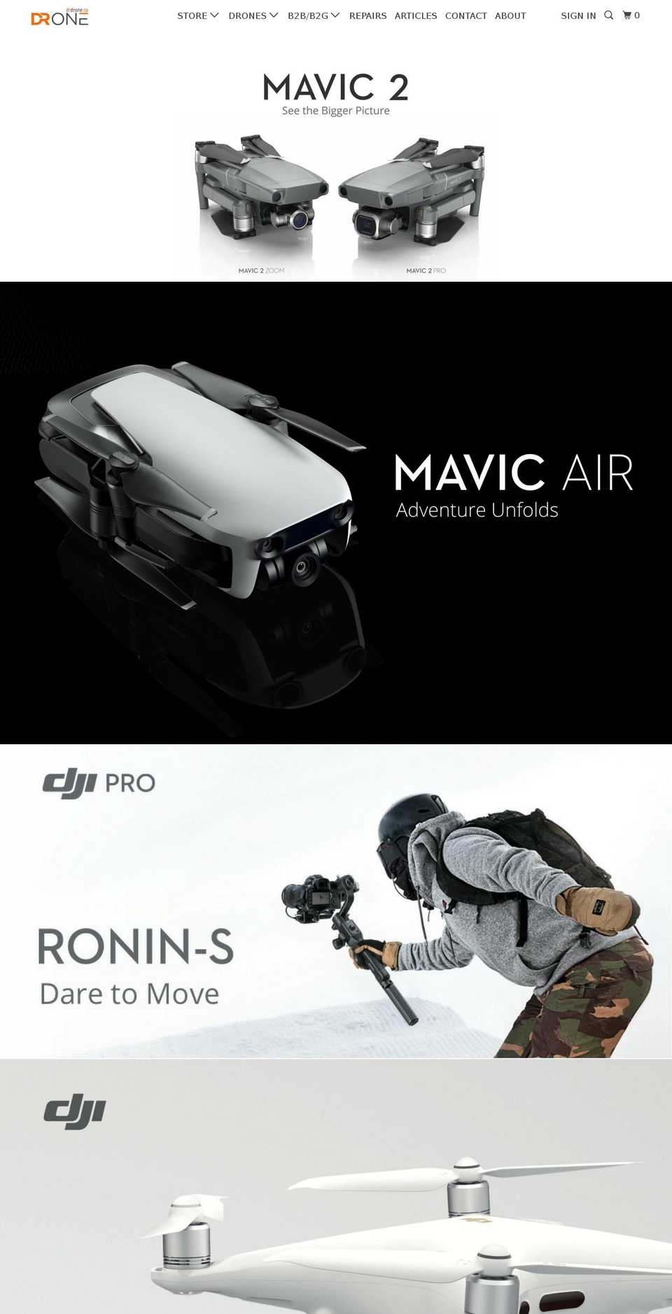 drdrone.com shopify website screenshot