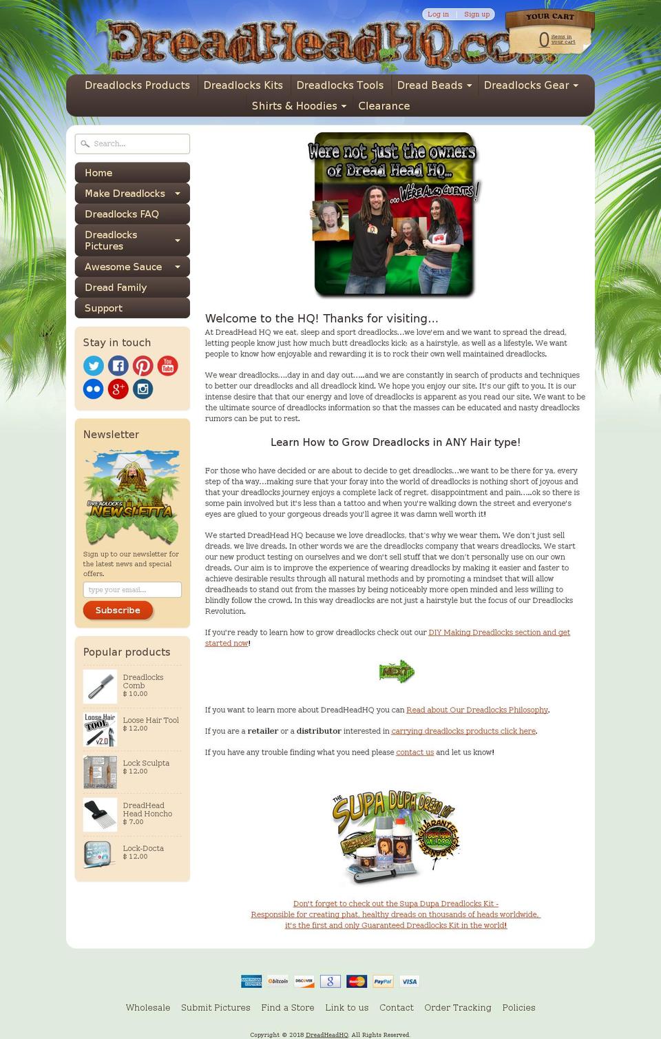 dreadlocksrevolution.com — Shopify storefront screenshot