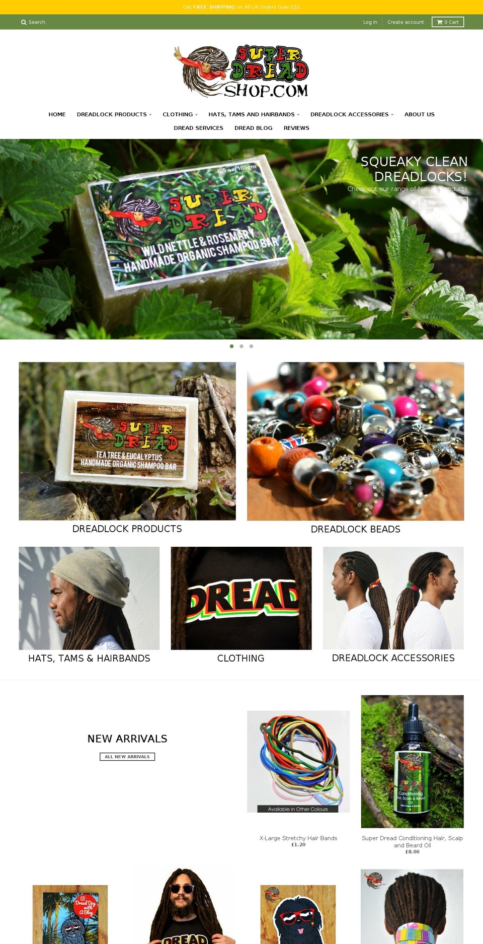dreadlockworld.com shopify website screenshot