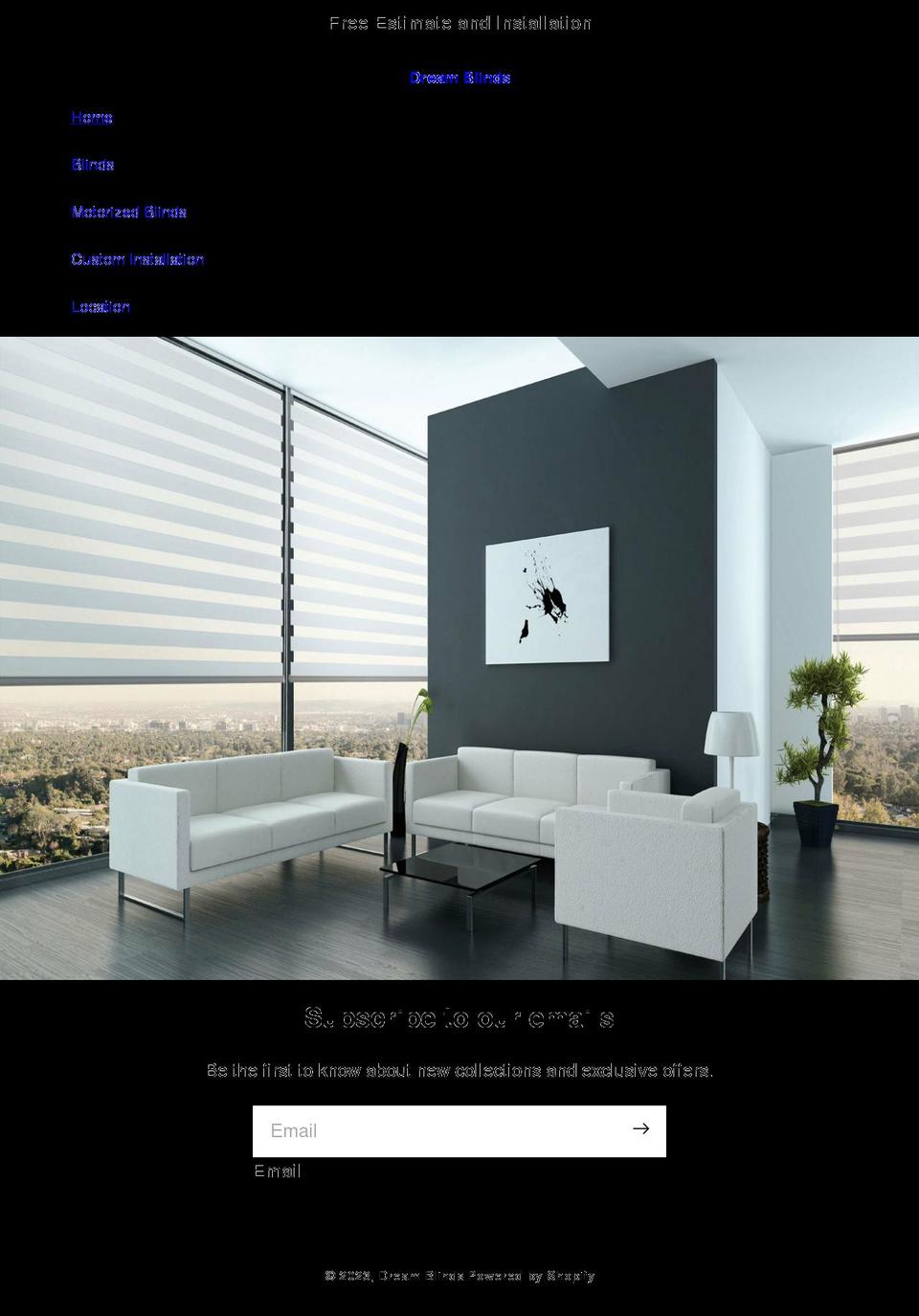 dream-blinds.com shopify website screenshot