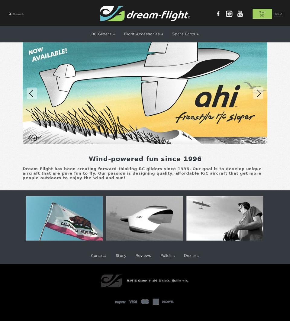 dream-flight.net shopify website screenshot