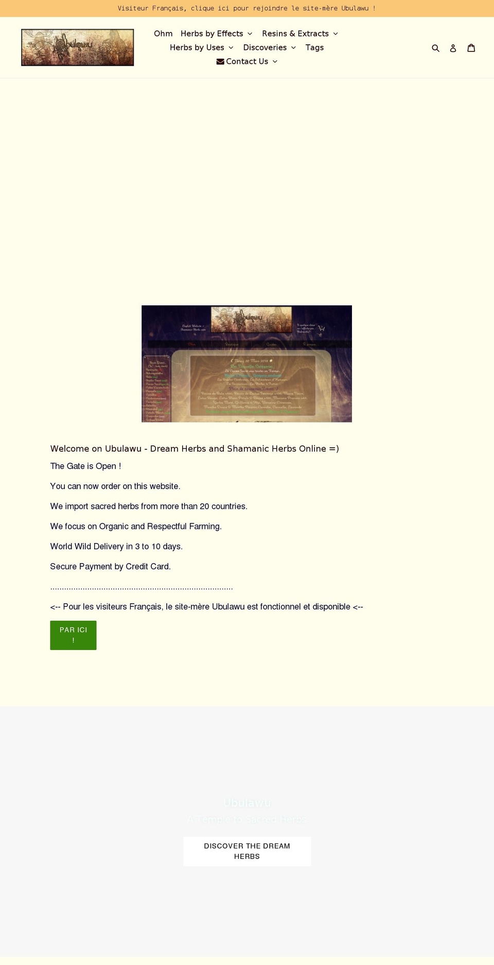 dream-herbs.com — Shopify storefront screenshot