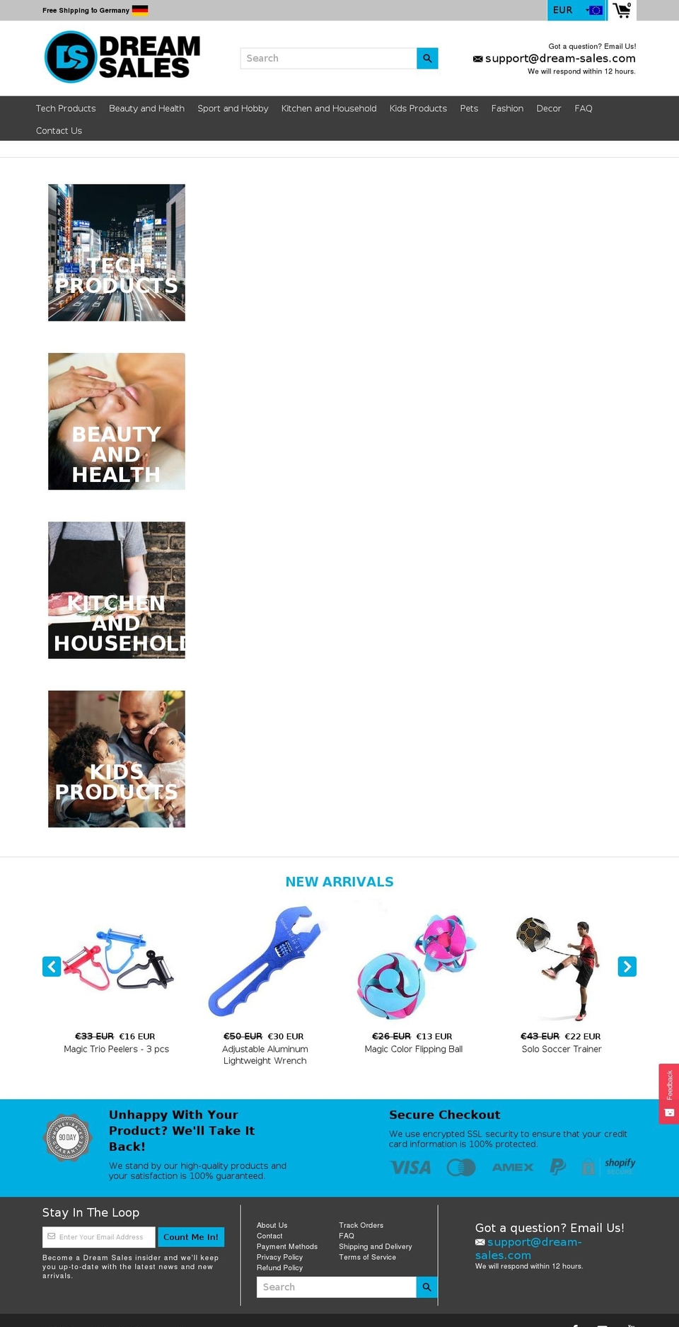 dream-sales.com — Shopify storefront screenshot