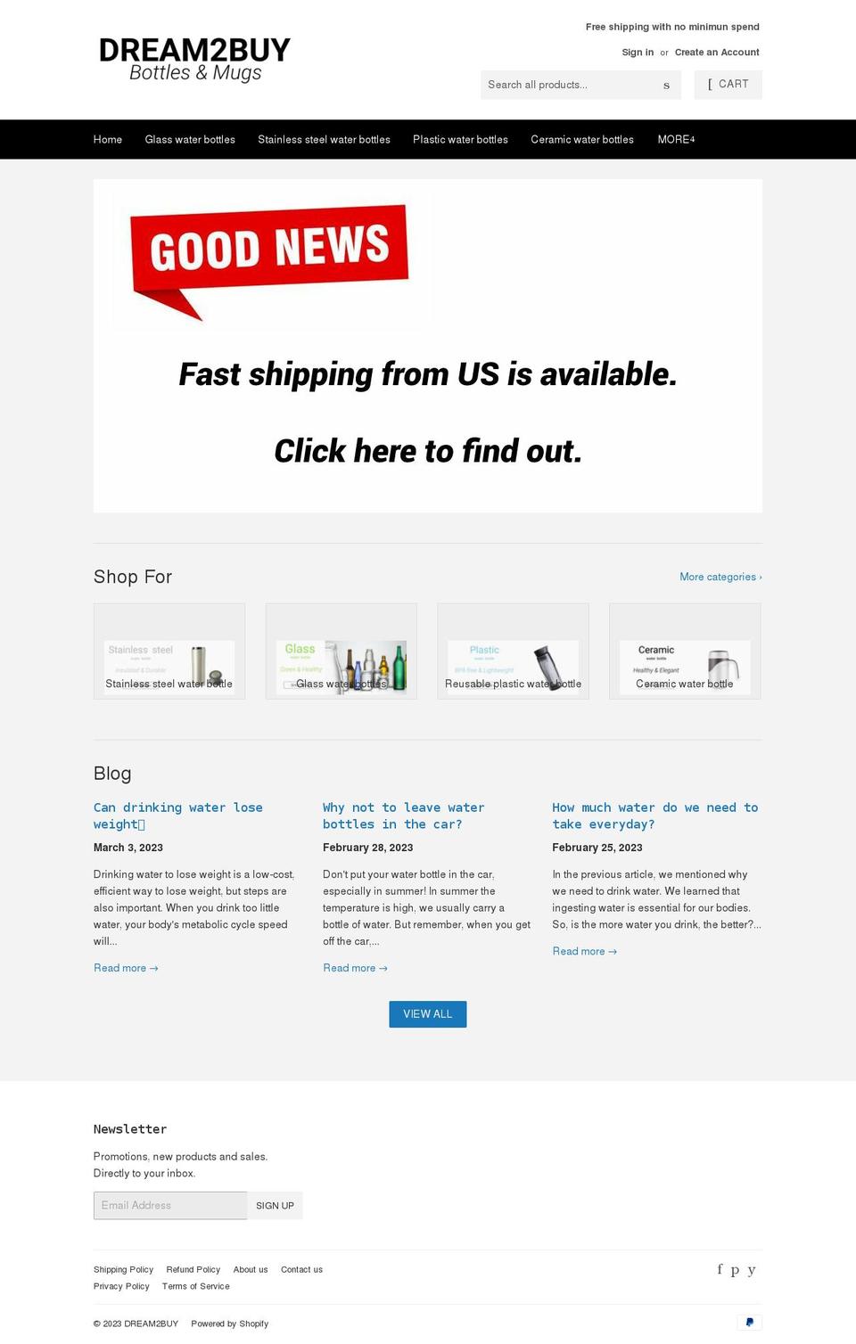 dream2buy.com shopify website screenshot