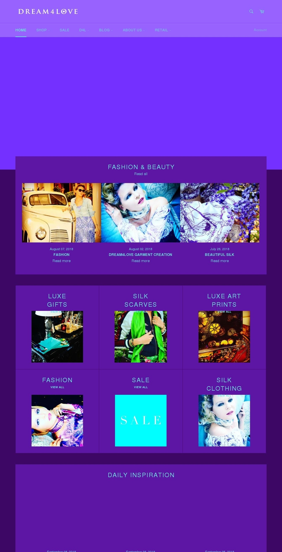dream4love.com — Shopify storefront screenshot