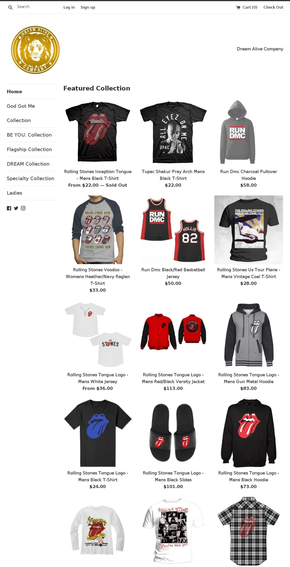 dreamalivecompany.com — Shopify storefront screenshot