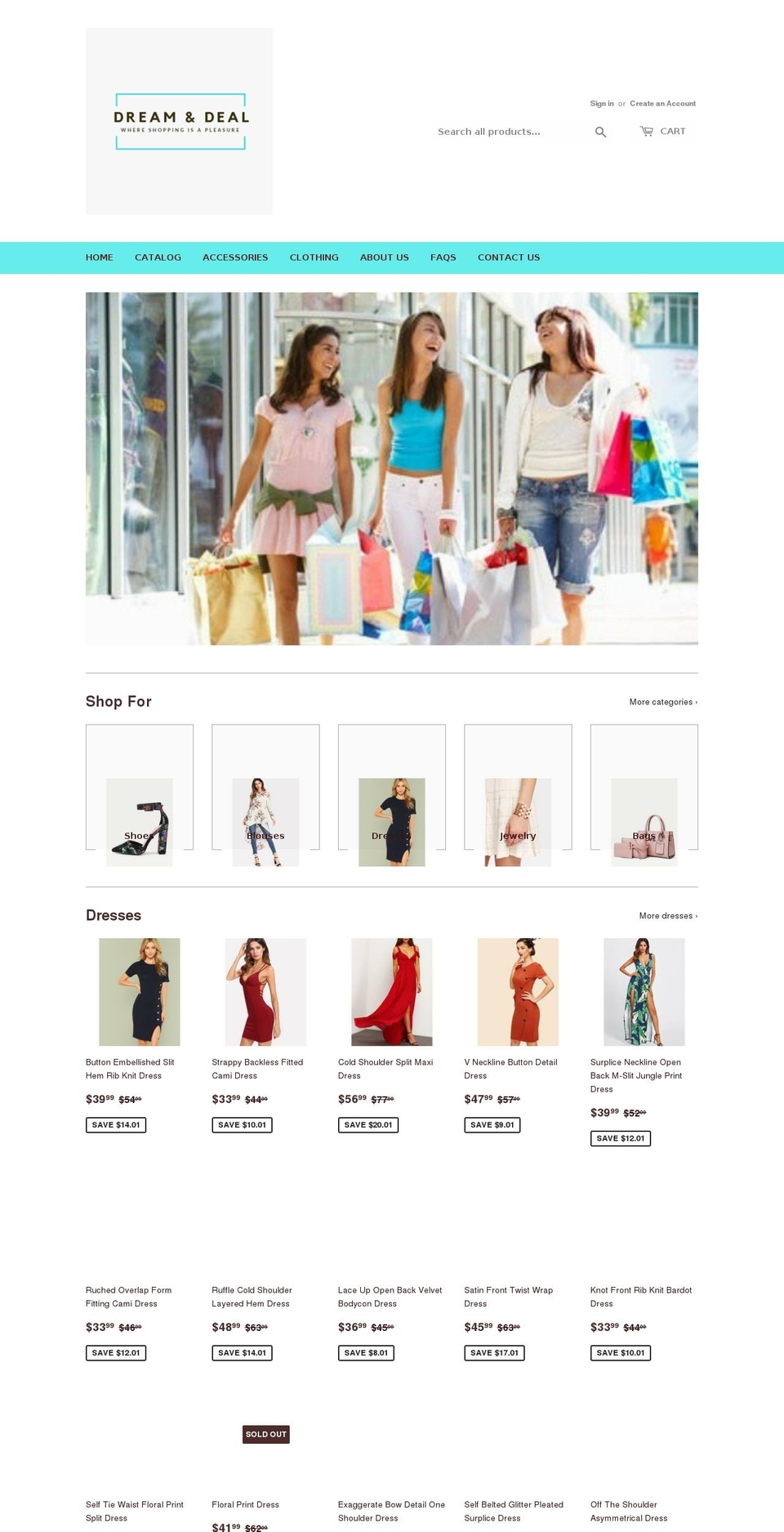 dreamanddeal.com — Shopify storefront screenshot