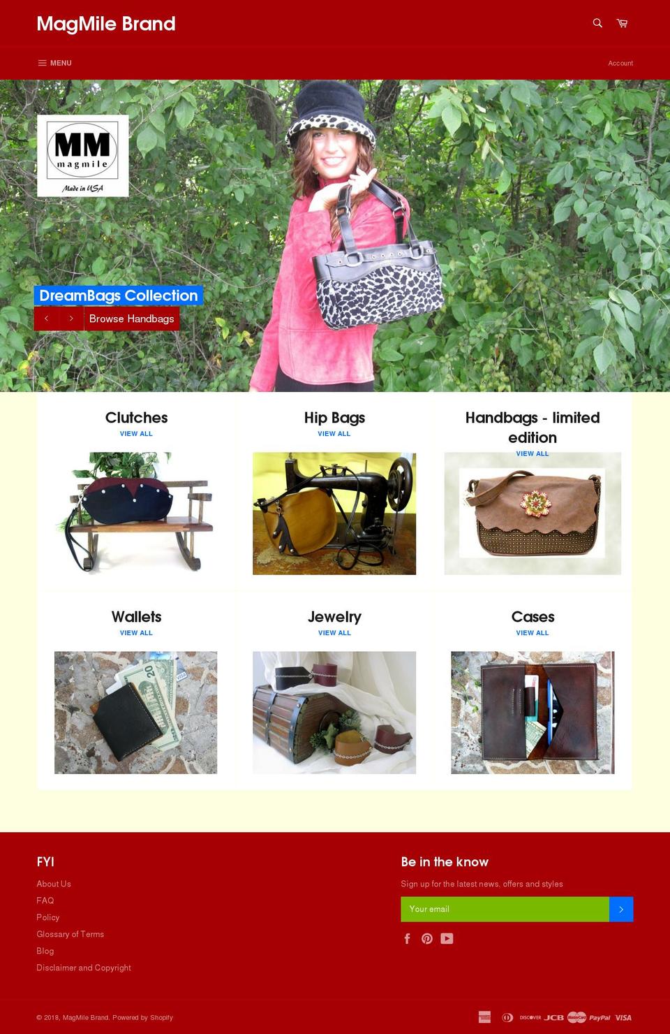 dreambags.com — Shopify storefront screenshot
