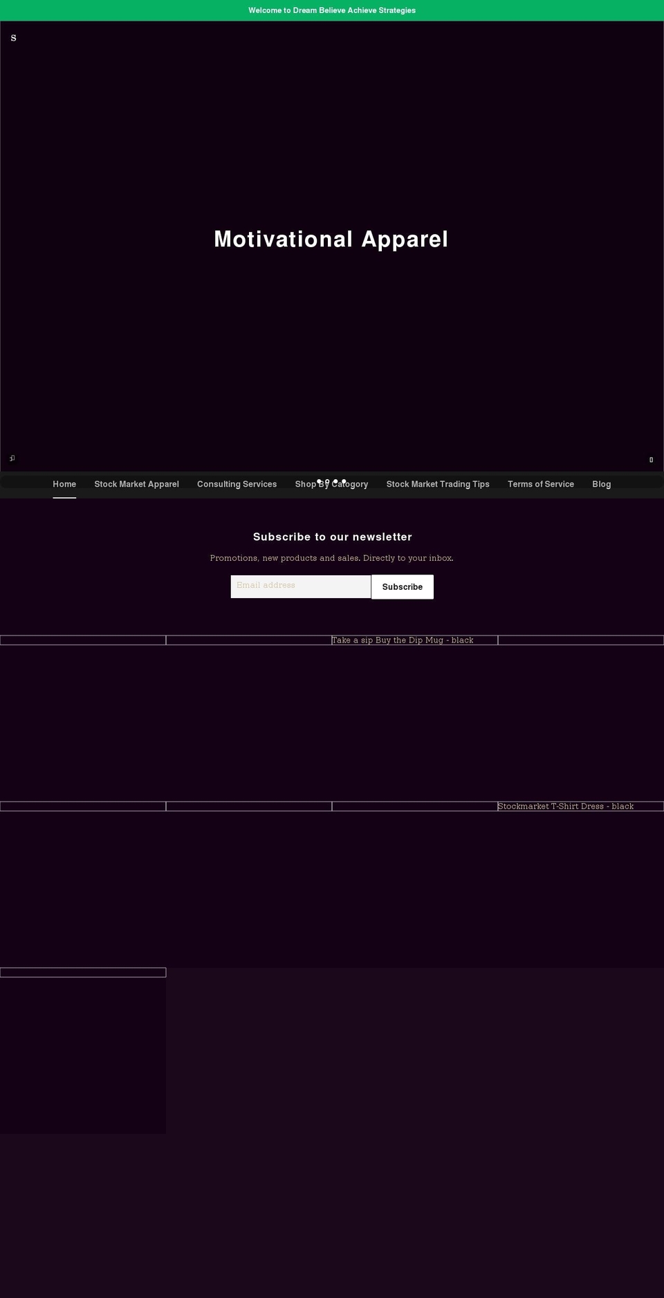 dreambelieveachievestrategies.com shopify website screenshot