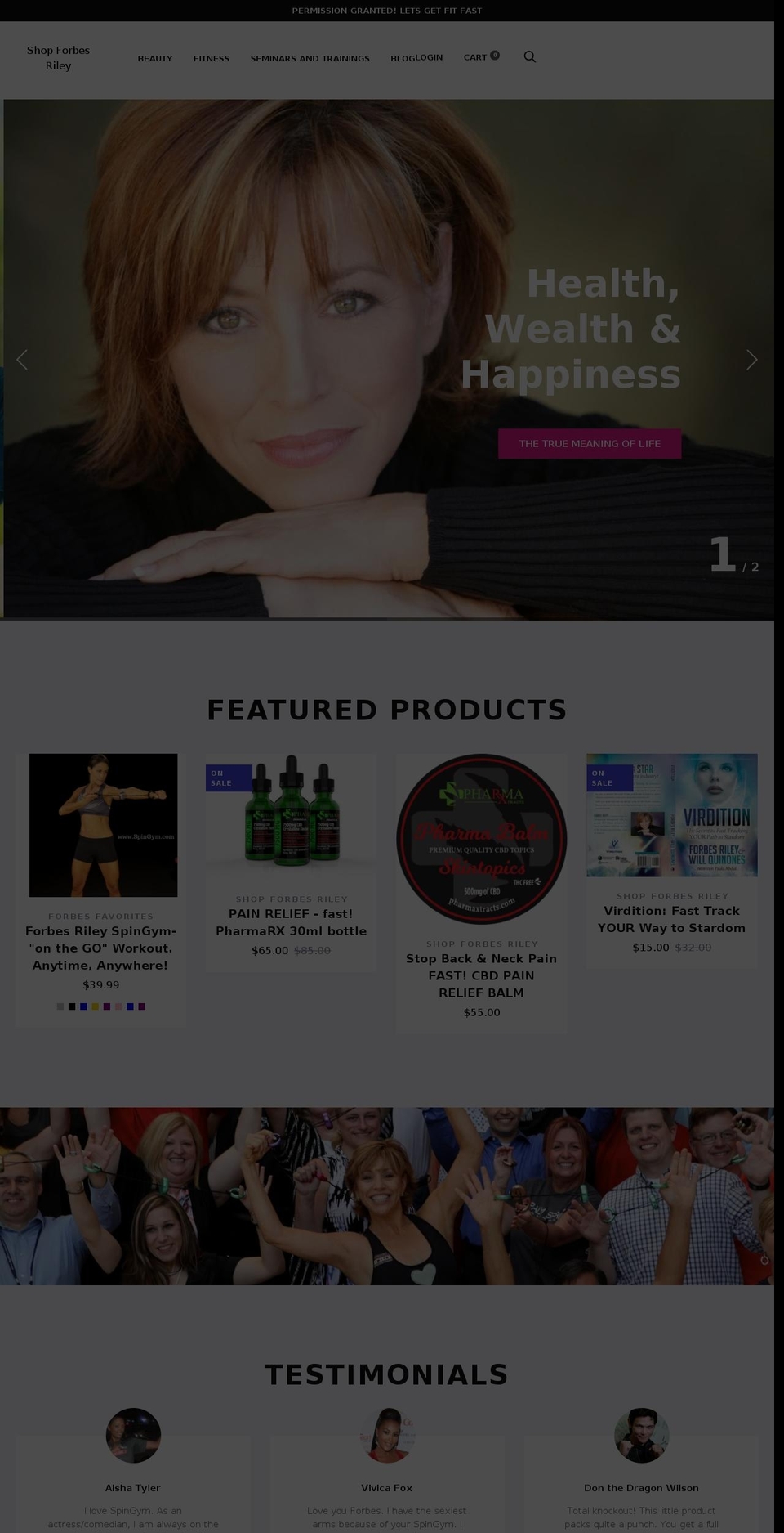 dreambodyspingym.com — Shopify storefront screenshot