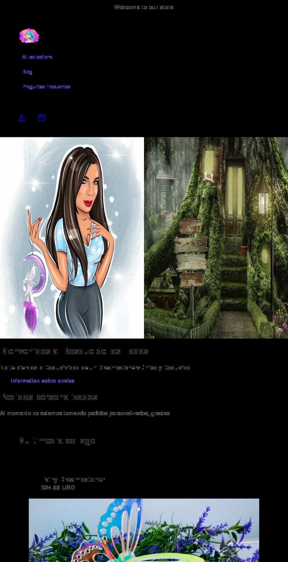 dreamcatcherbyfairy.com shopify website screenshot