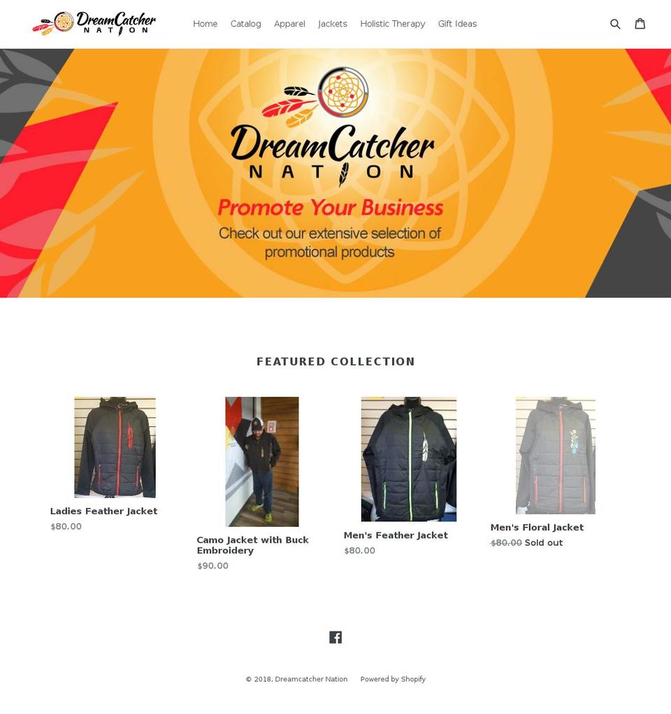 dreamcatchernation.com — Shopify storefront screenshot