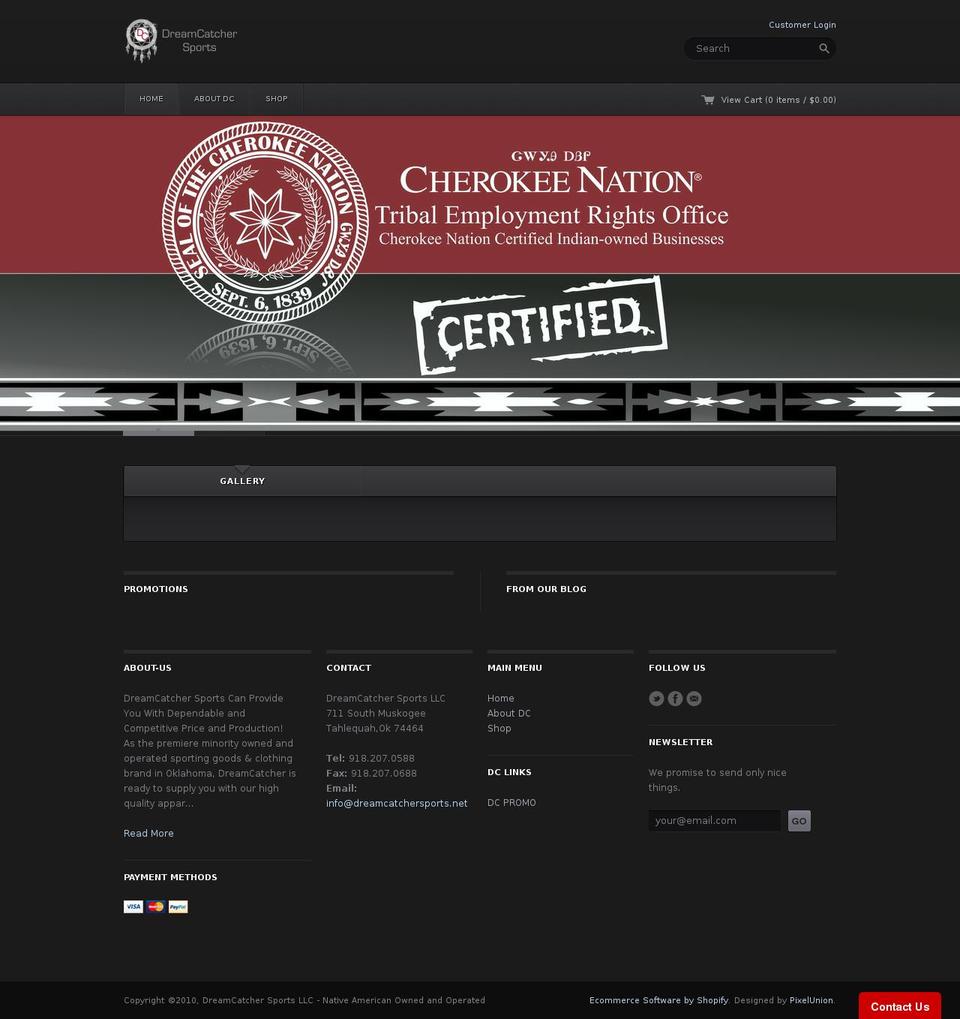 dreamcatchersports.com shopify website screenshot