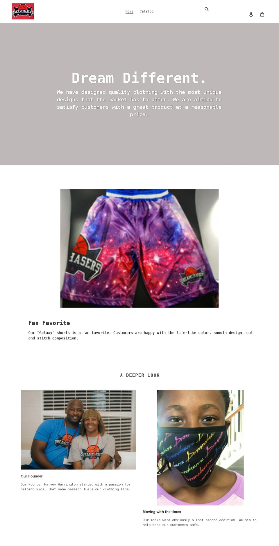 dreamchasers-indy.myshopify.com shopify website screenshot