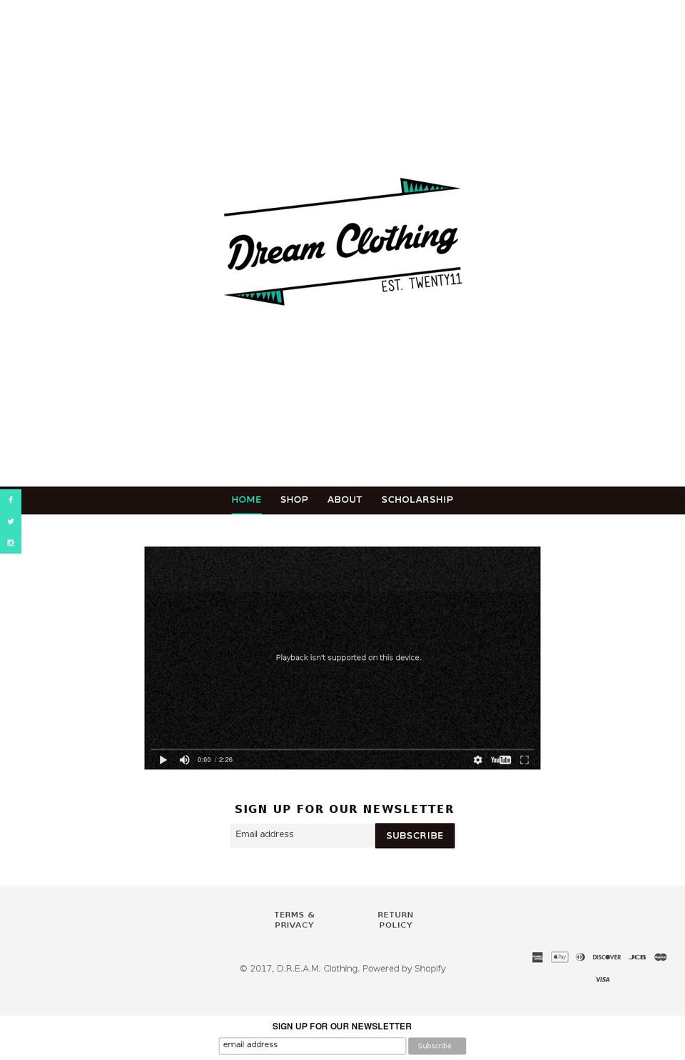 dreamclothing.biz shopify website screenshot