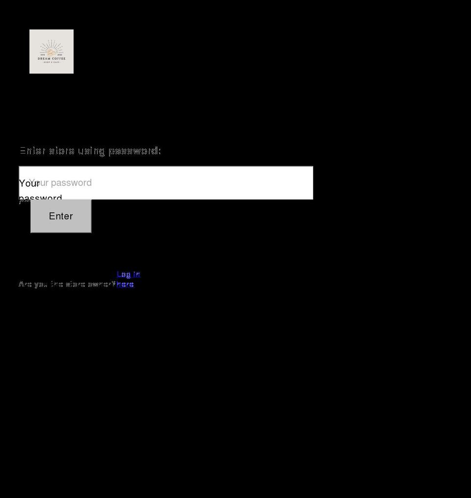 dreamcoffee.xyz shopify website screenshot