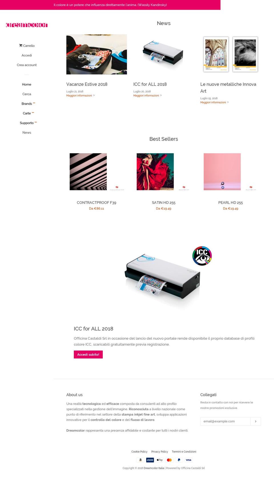 dreamcolor.it shopify website screenshot