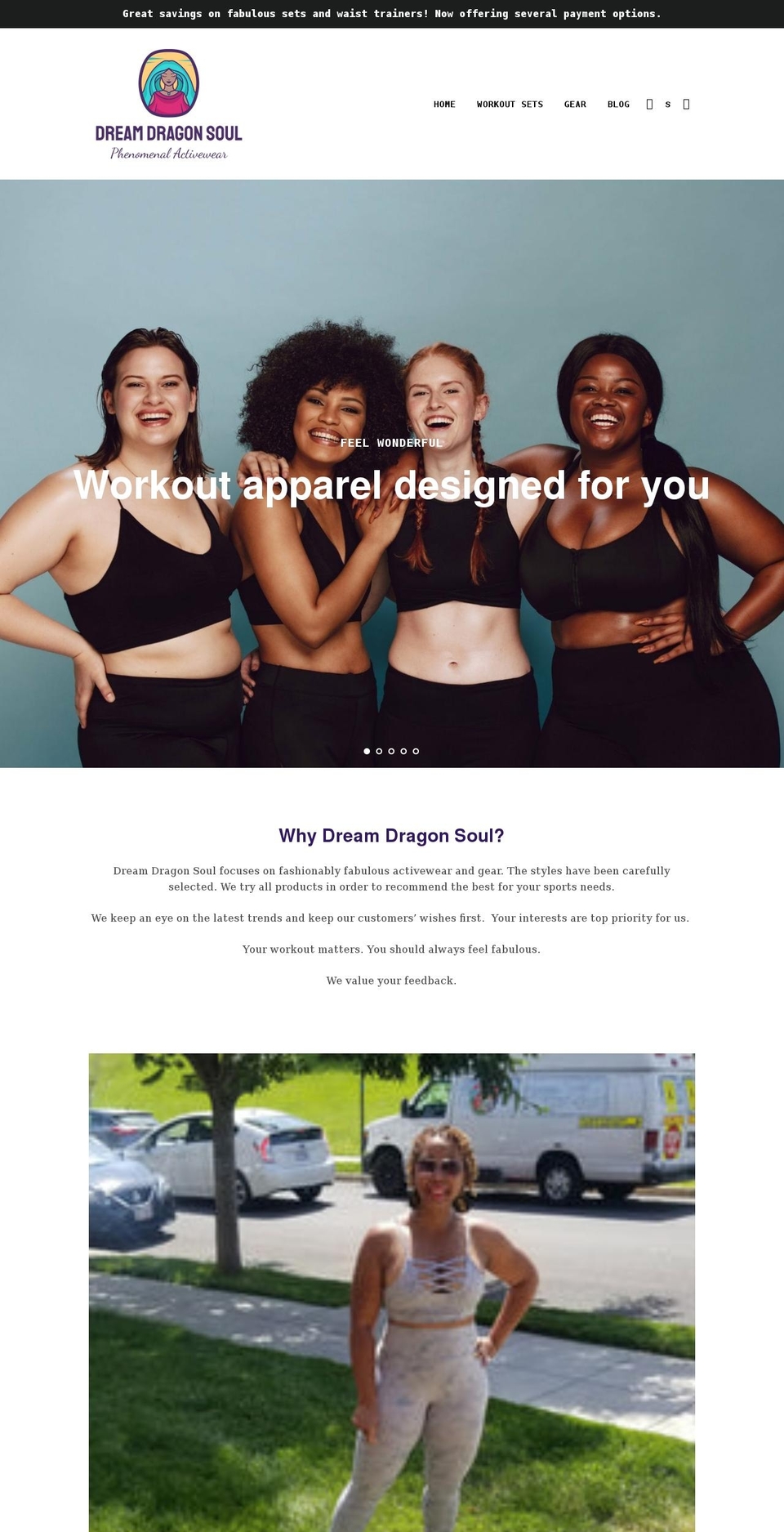 dreamdragonsoul.com shopify website screenshot