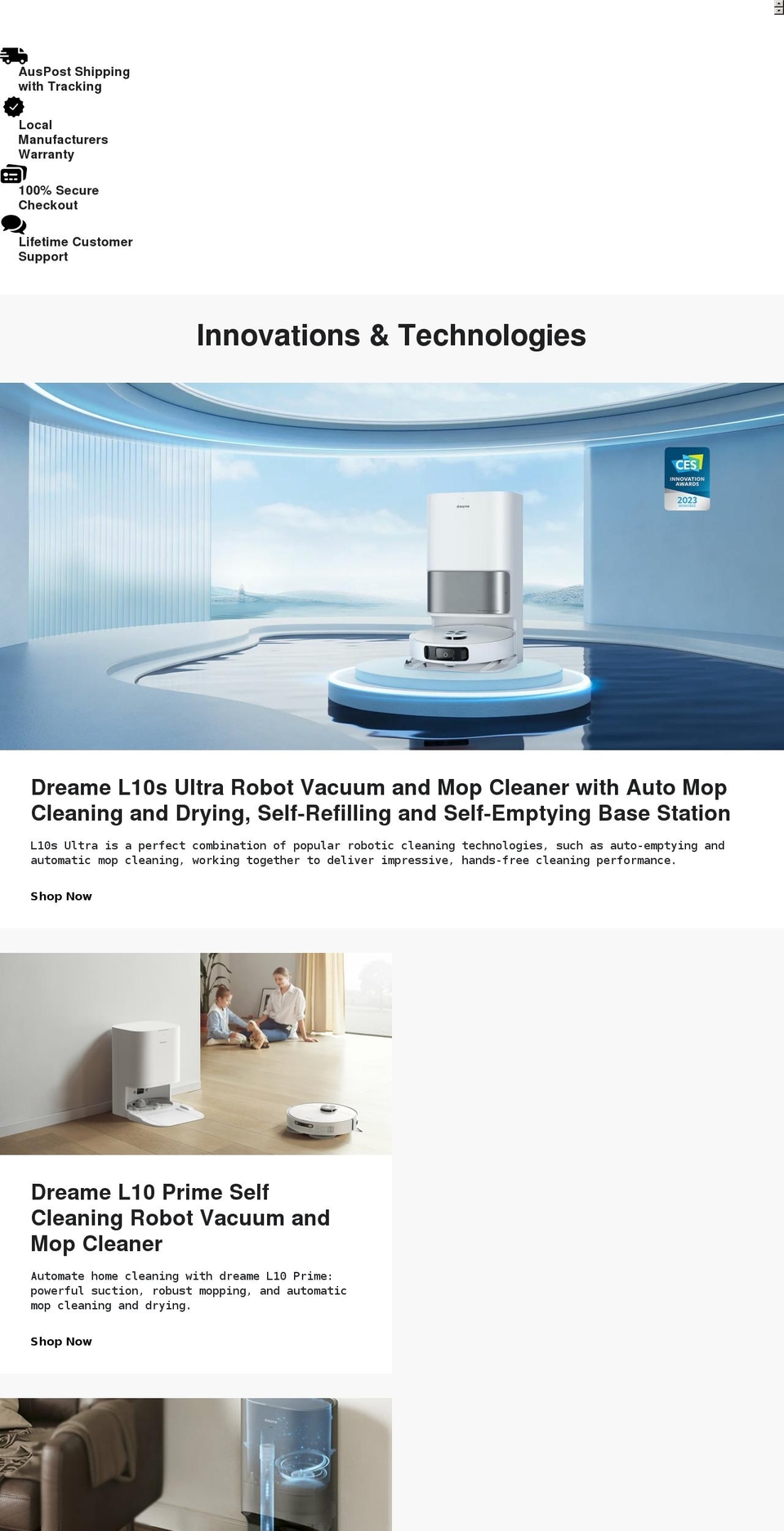 dreame.com.au shopify website screenshot