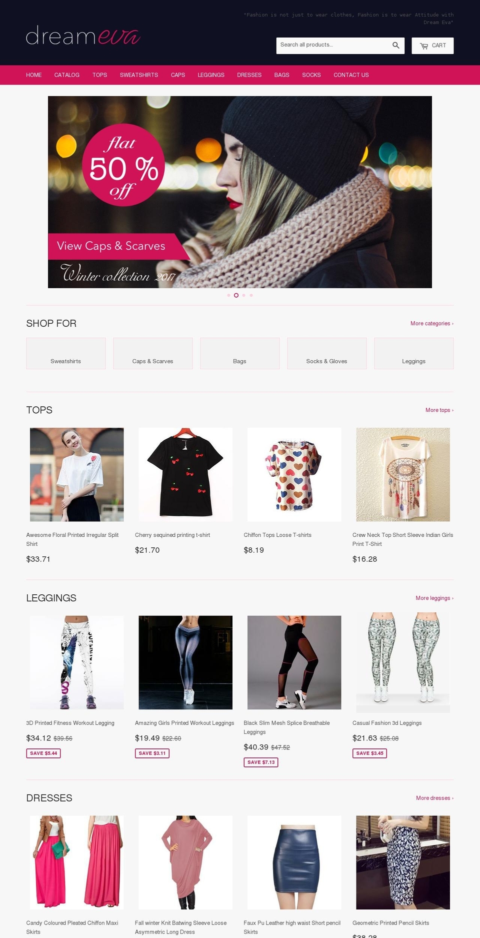 dreameva.com shopify website screenshot