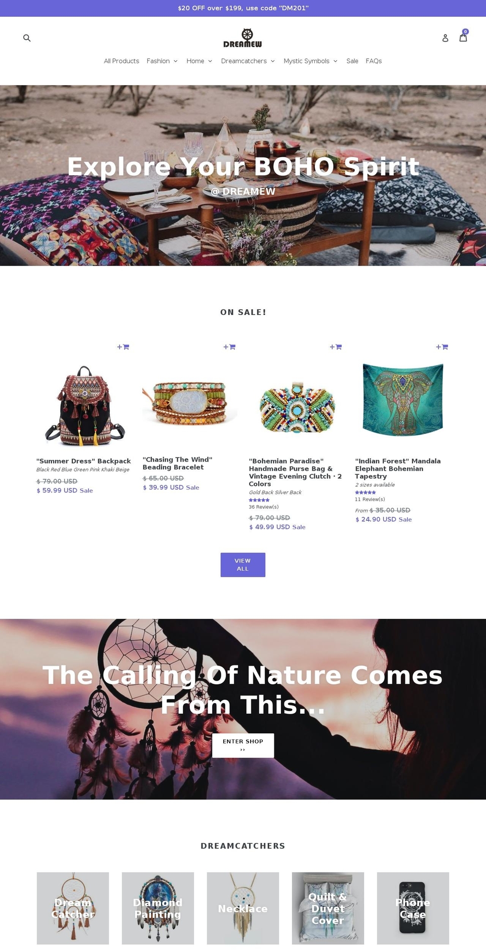 dreamew.com — Shopify storefront screenshot