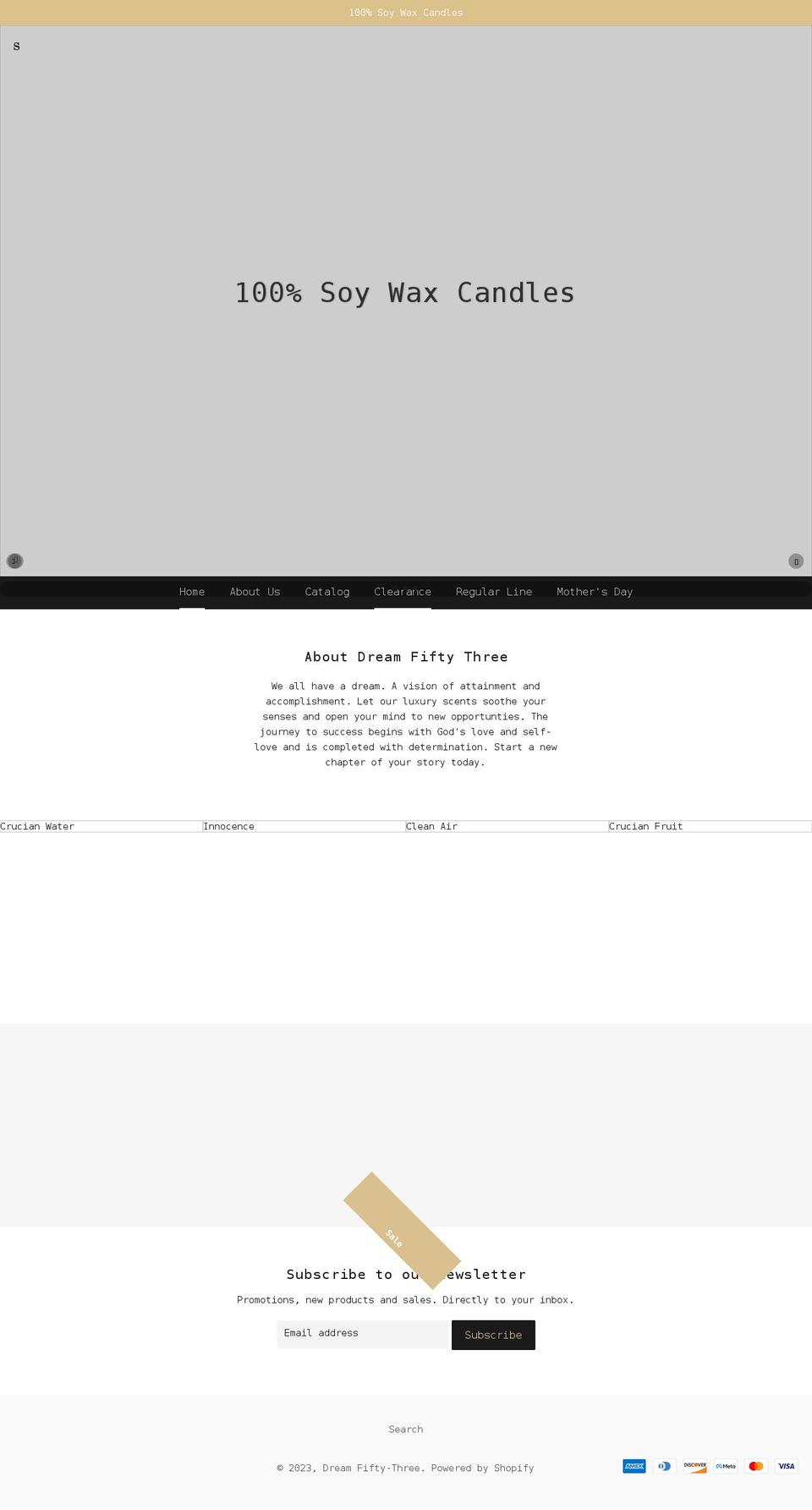 dreamfiftythree.com shopify website screenshot