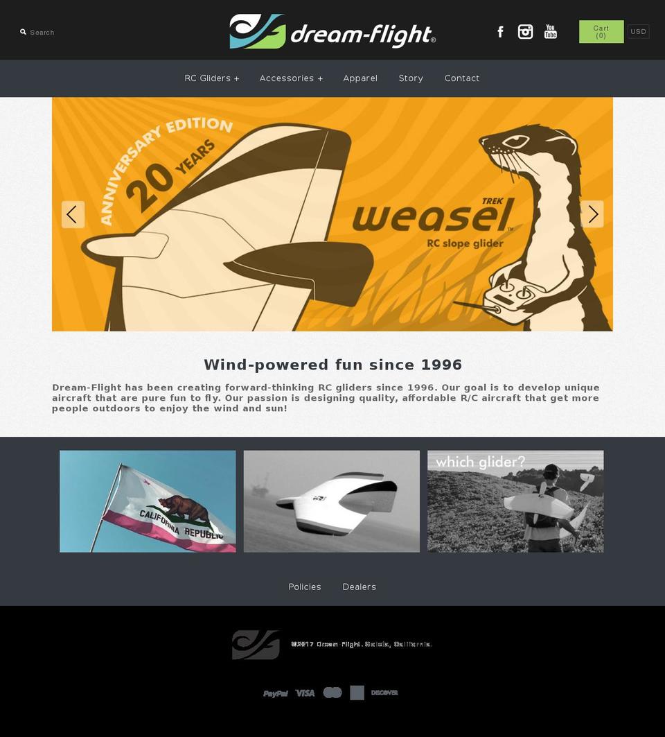 dreamflight.com shopify website screenshot
