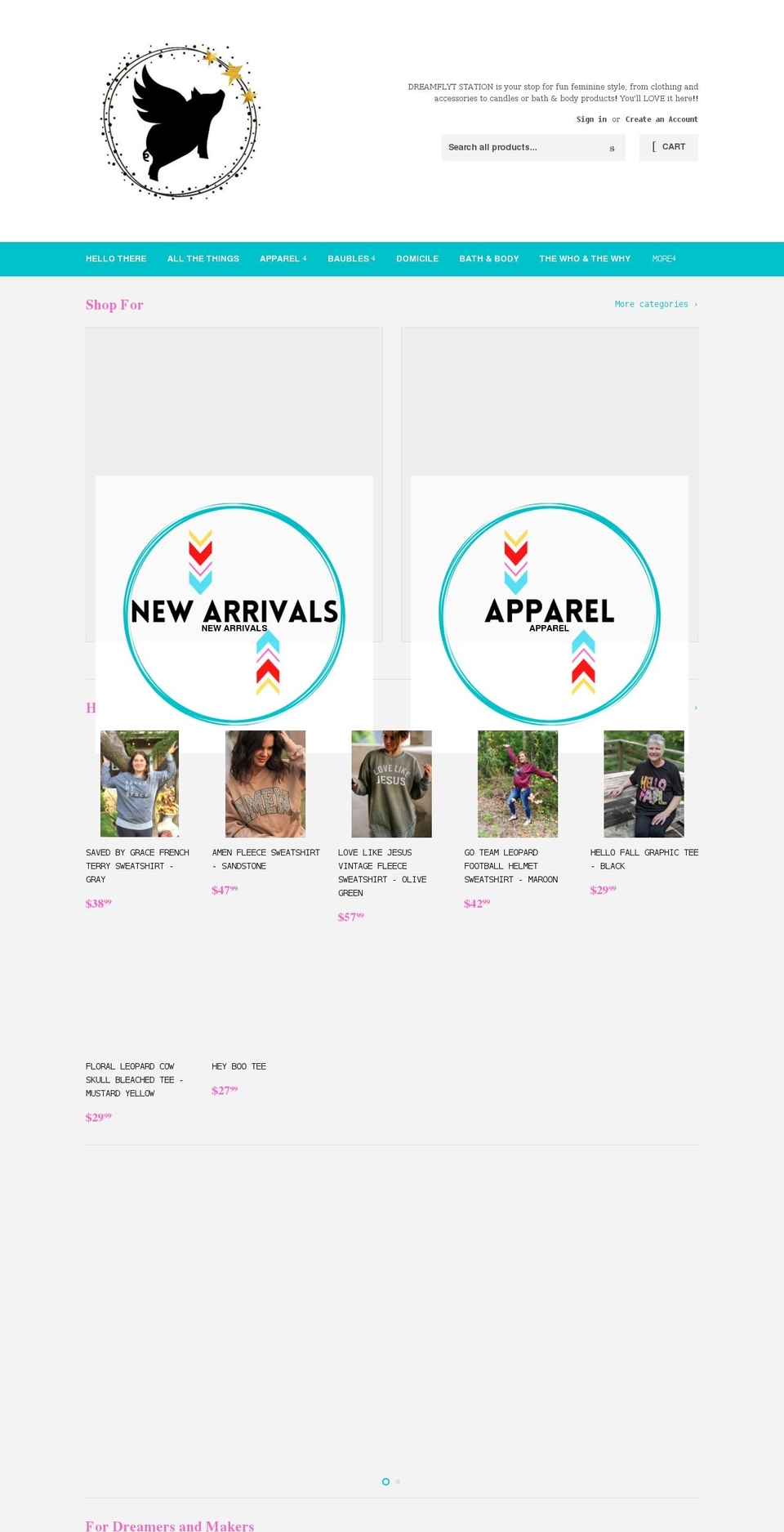 dreamflytstation.com shopify website screenshot