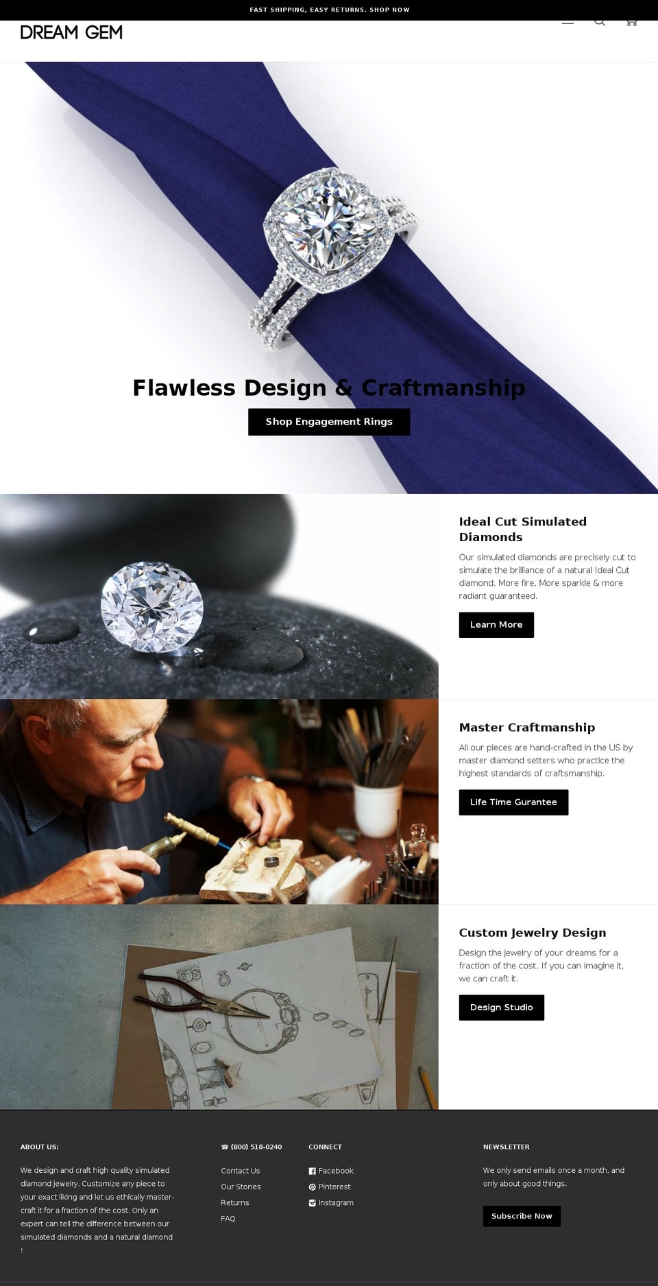 dreamgem.com — Shopify storefront screenshot