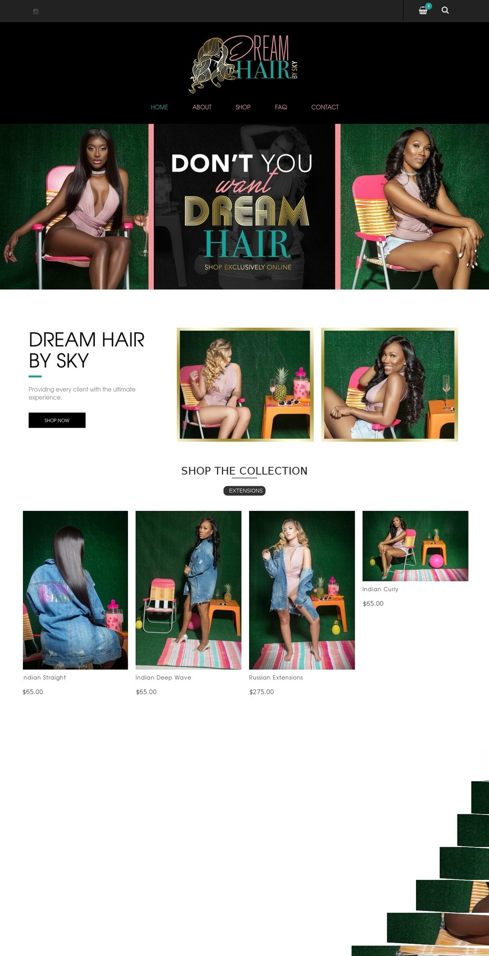 dreamhairbysky.com — Shopify storefront screenshot