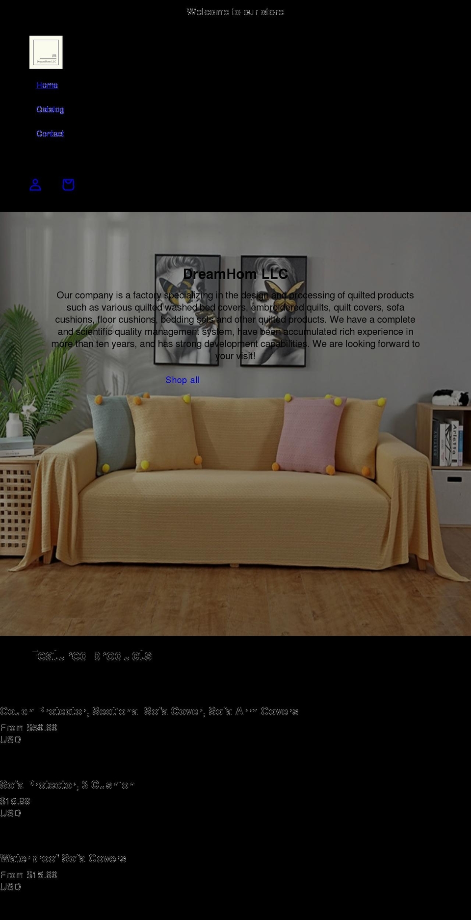 dreamhom.us shopify website screenshot