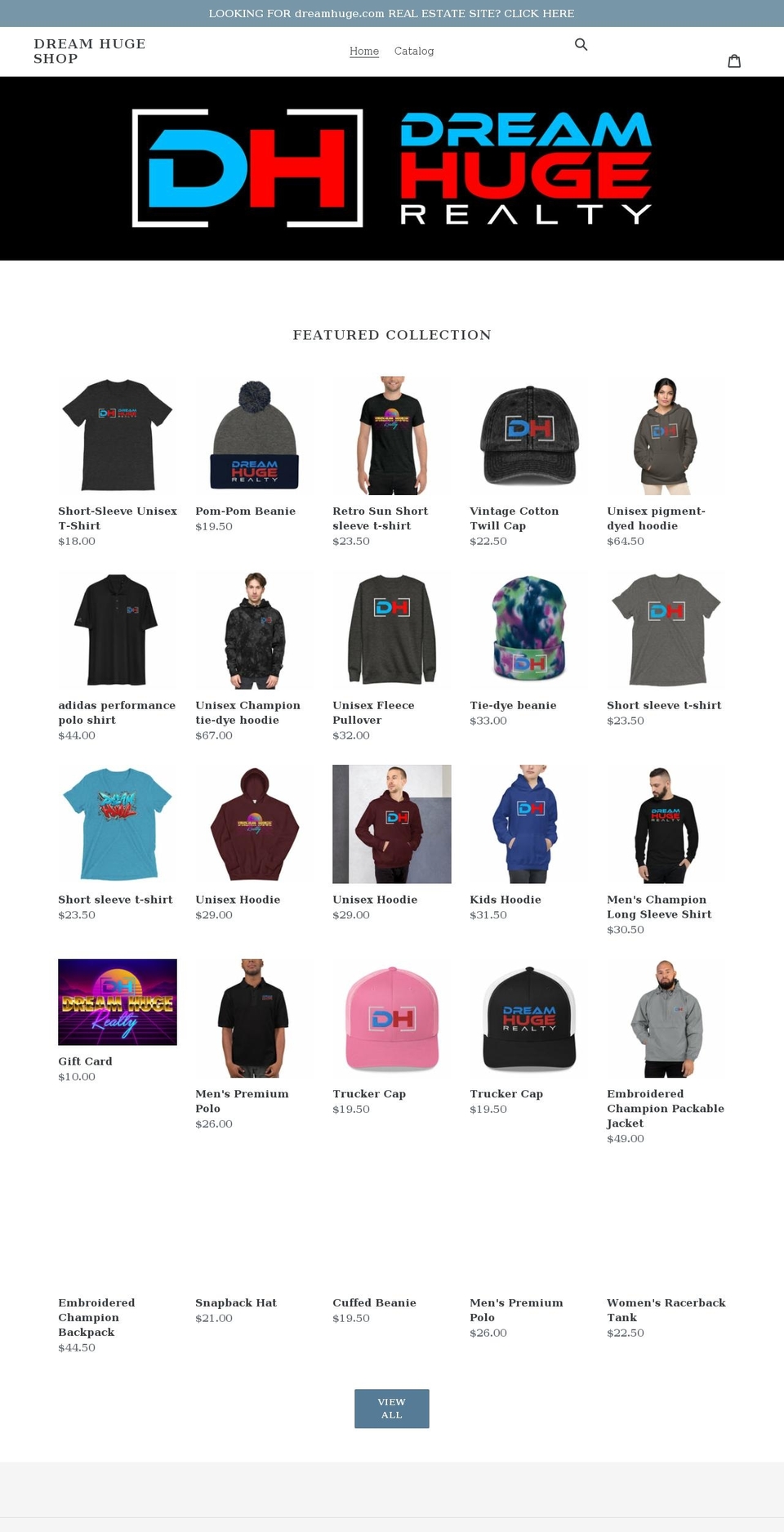 dreamhugeshop.com shopify website screenshot