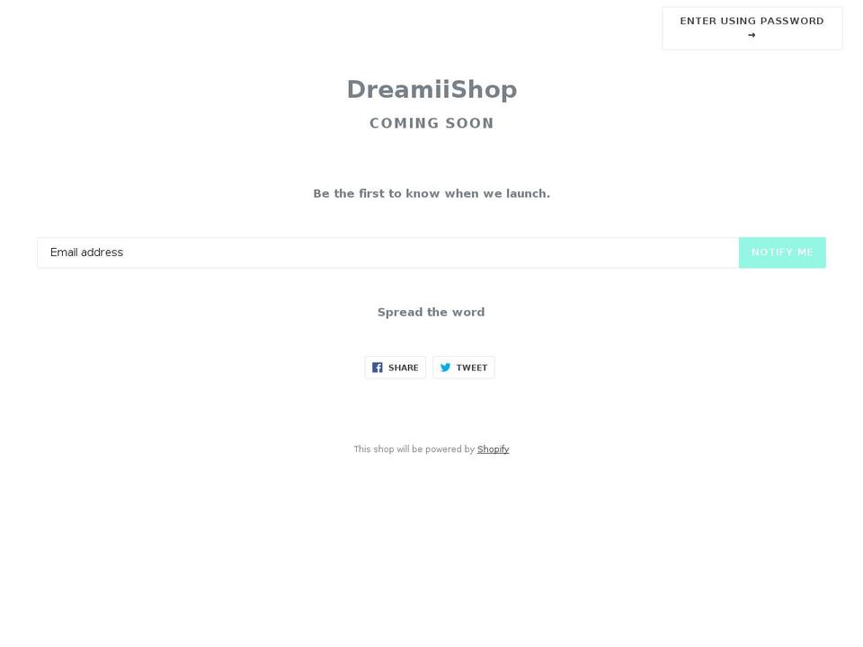 dreamii.net shopify website screenshot