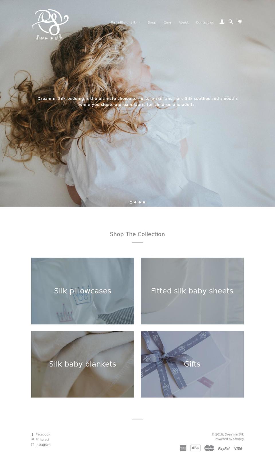 dreaminsilk.com — Shopify storefront screenshot