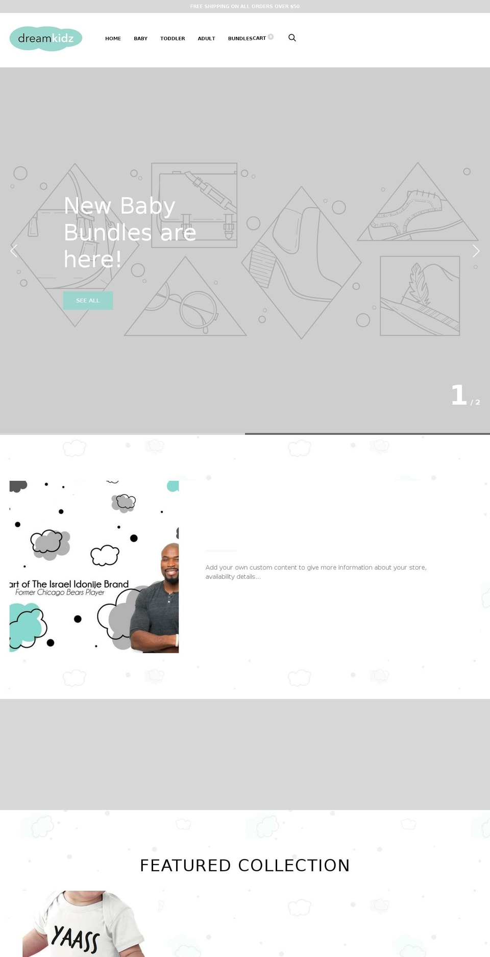 dreamkidztees.com — Shopify storefront screenshot