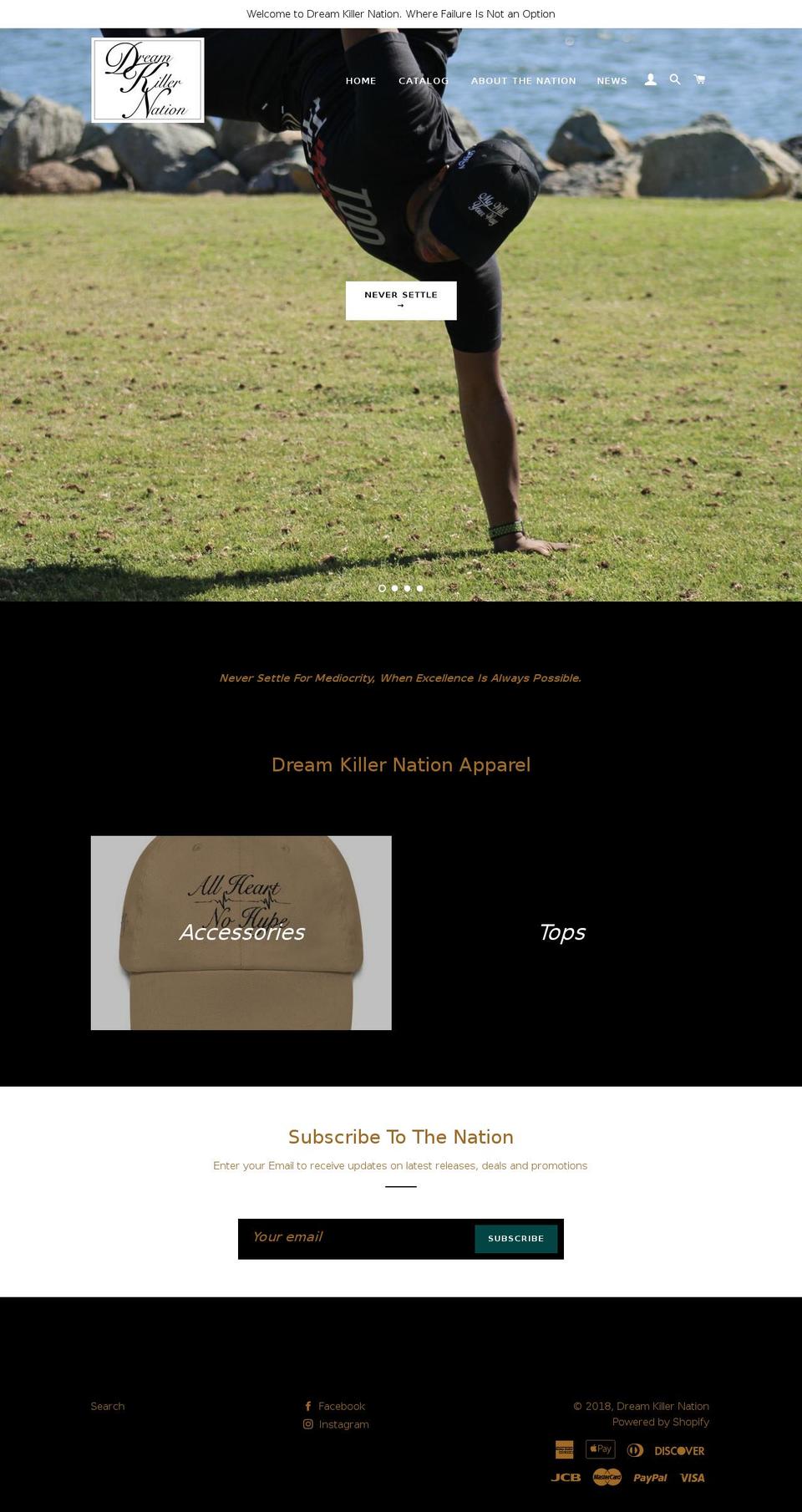 dreamkillernation.com — Shopify storefront screenshot
