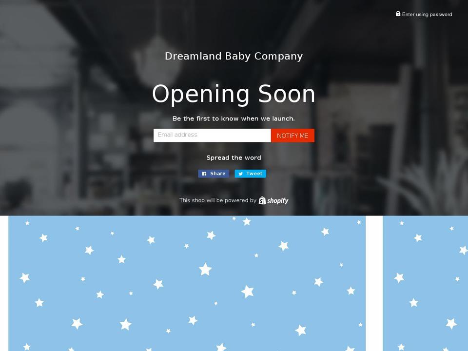 dreamlandbabies.com shopify website screenshot