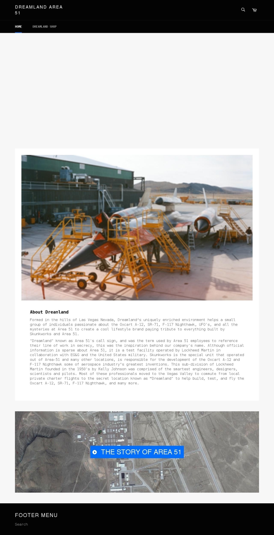 dreamlandnevada.com shopify website screenshot