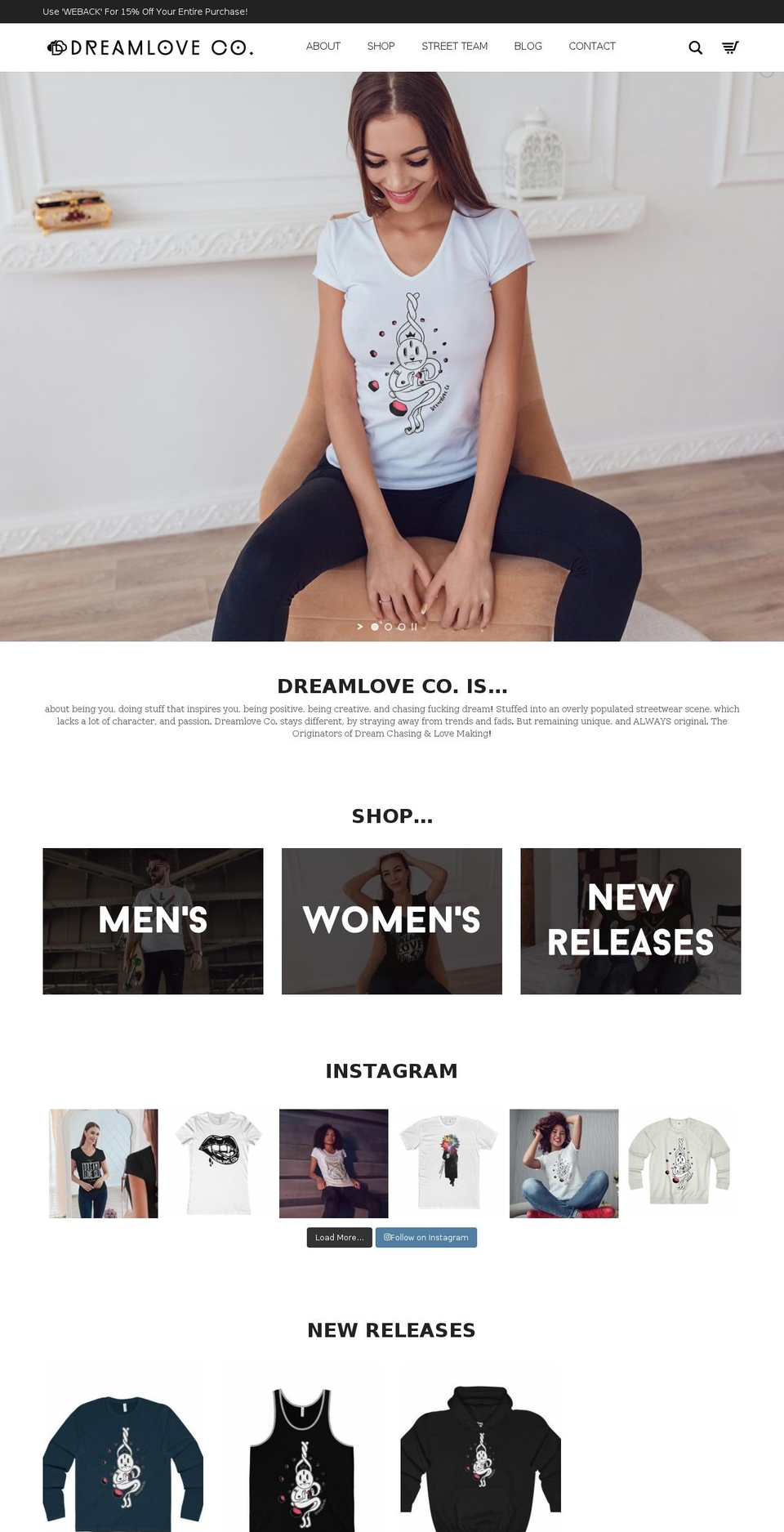 dreamloveco.com shopify website screenshot