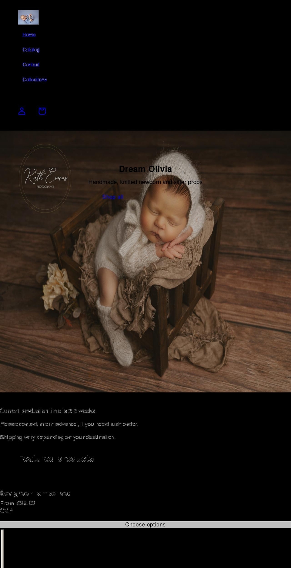 dreamolivia.com shopify website screenshot