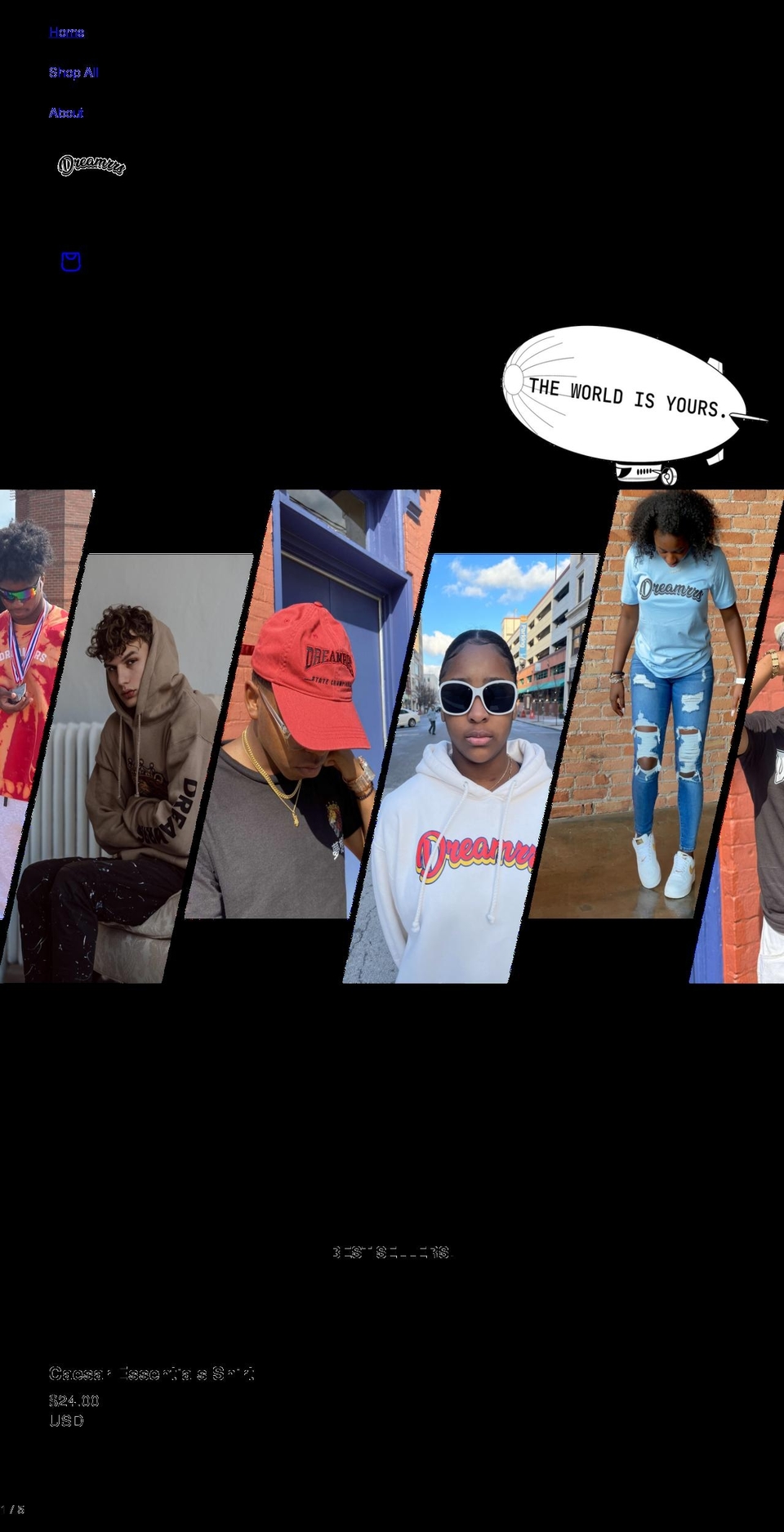 dreamrrs.com shopify website screenshot