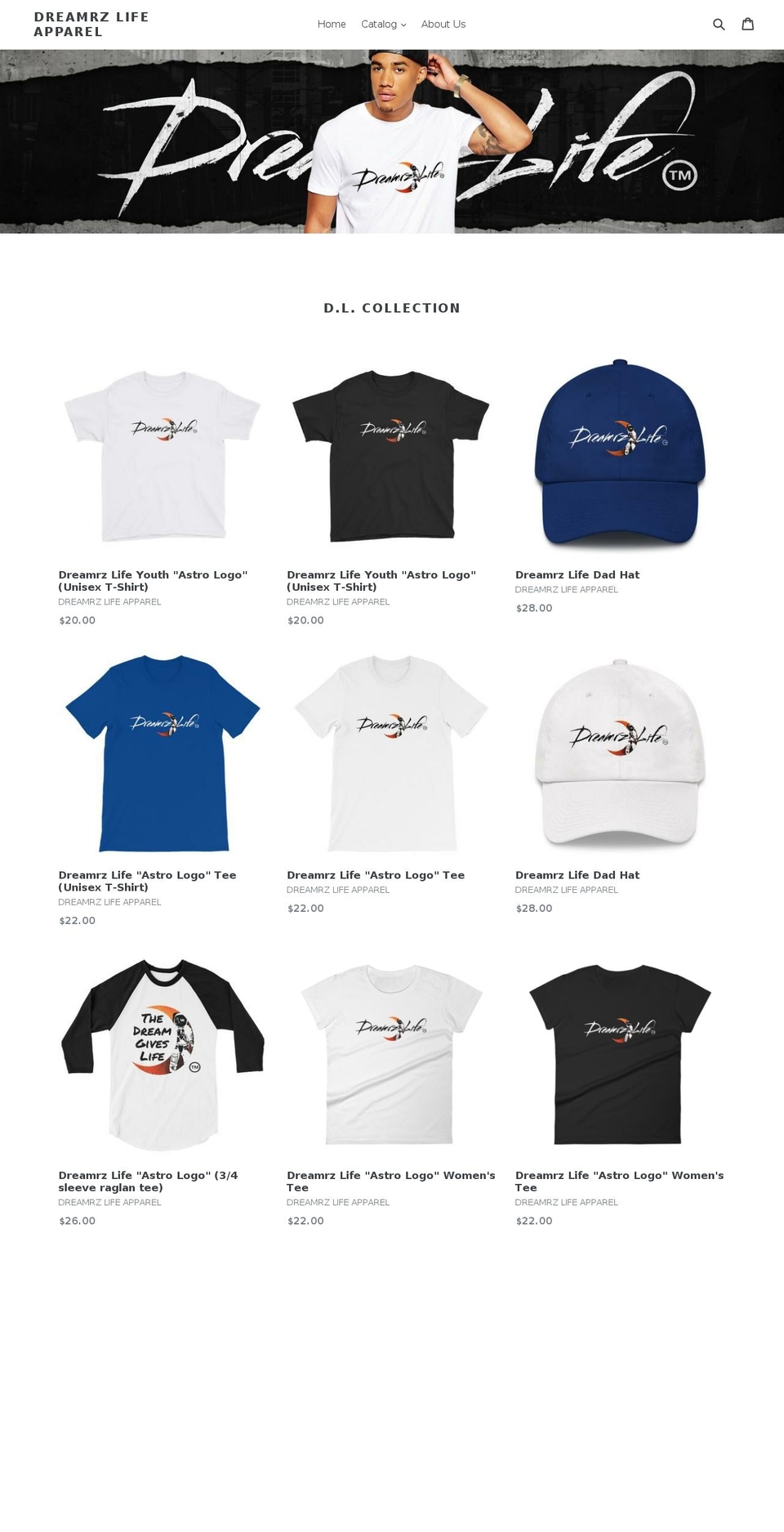 dreamrzlife.com — Shopify storefront screenshot