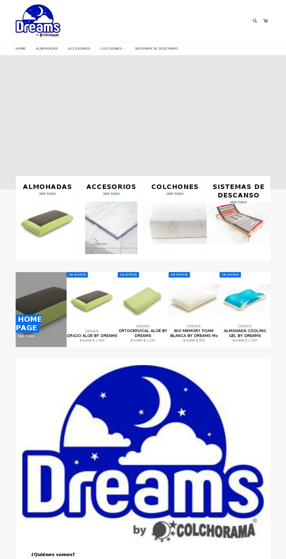 dreams-colchorama.com — Shopify storefront screenshot