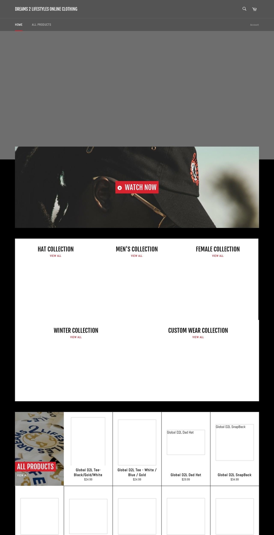 dreams2lifestyles.com shopify website screenshot