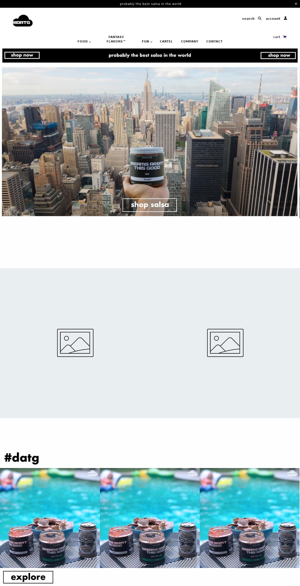 dreamsarentthisgood.com shopify website screenshot