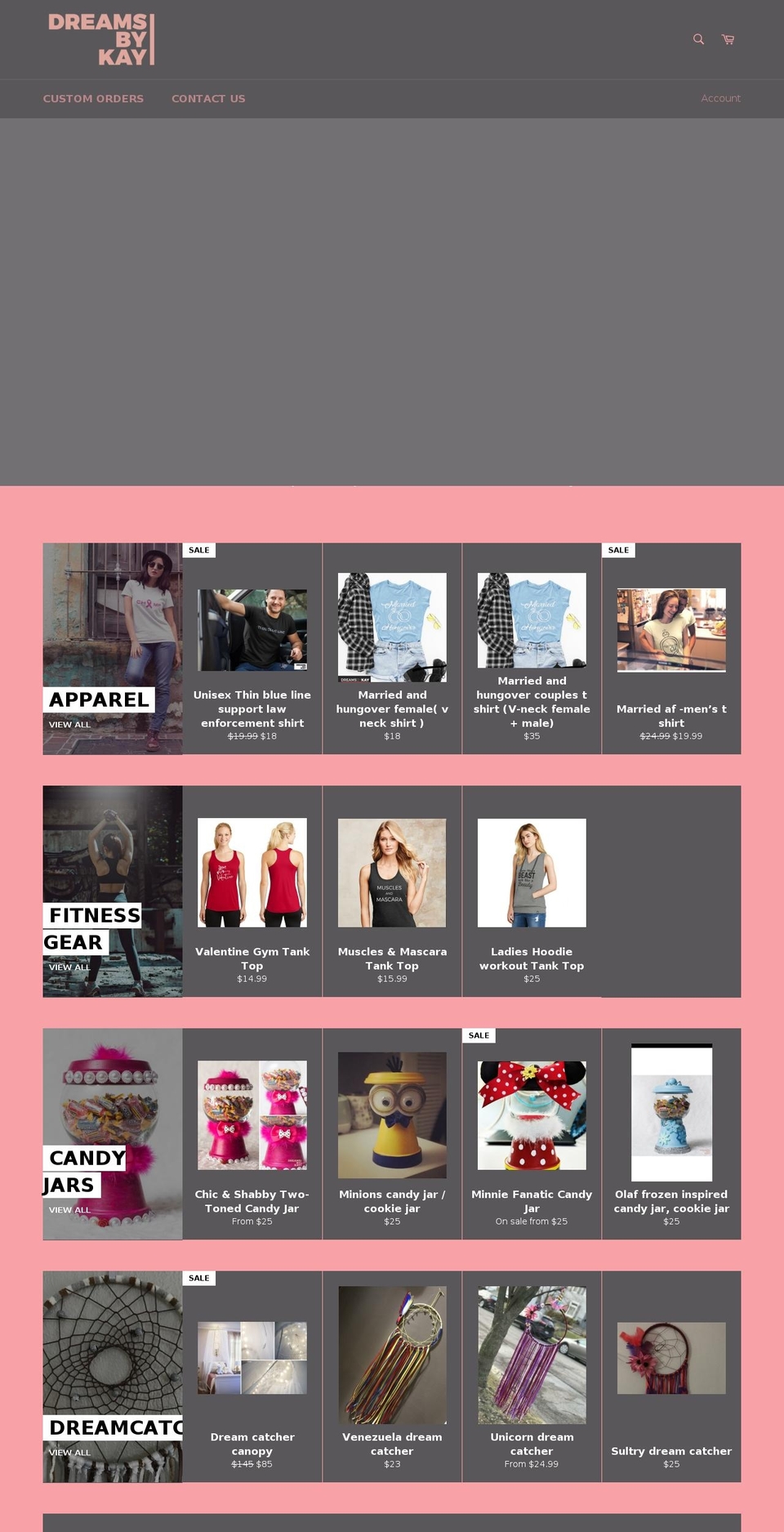 dreamsbykay.com shopify website screenshot